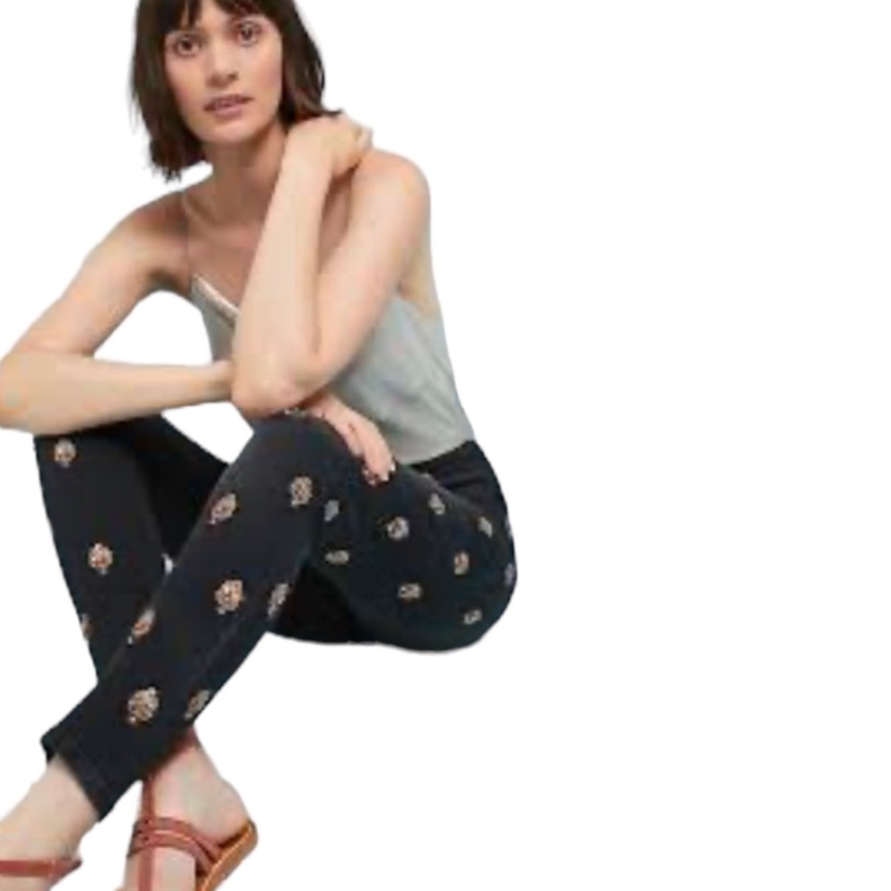 Anthropologie Pilcro and the Letterpress “Script” Black Jeans - Women’s Size 28